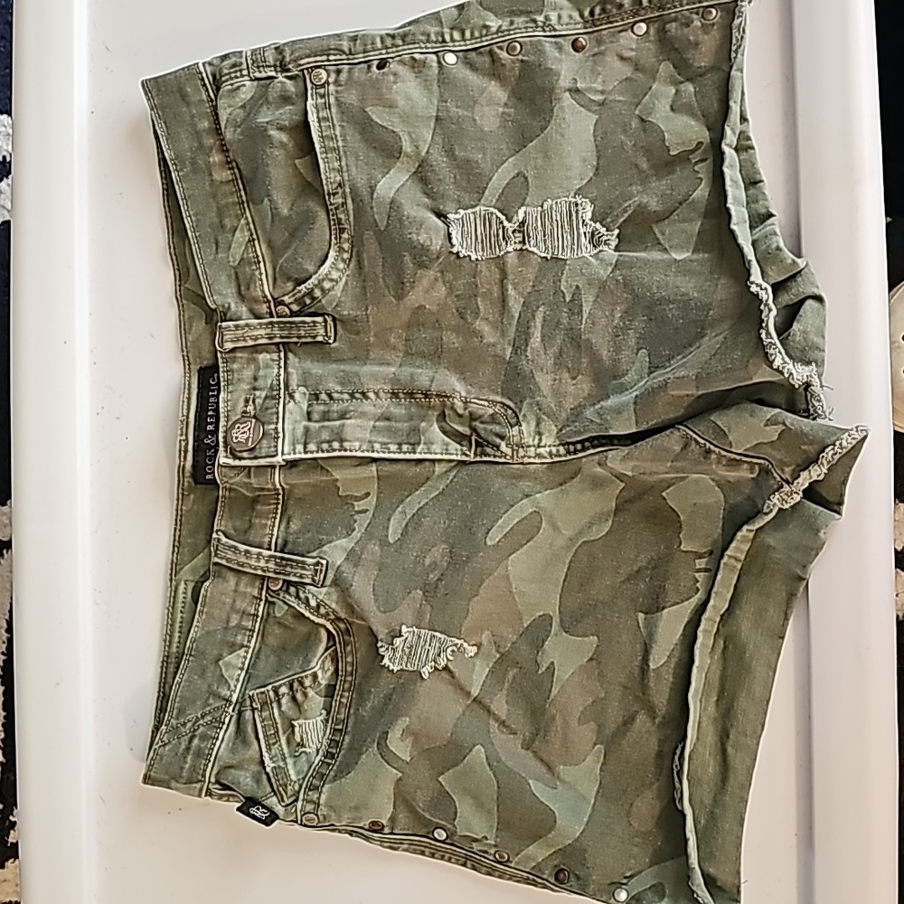 Camo Rock and Republic shorts